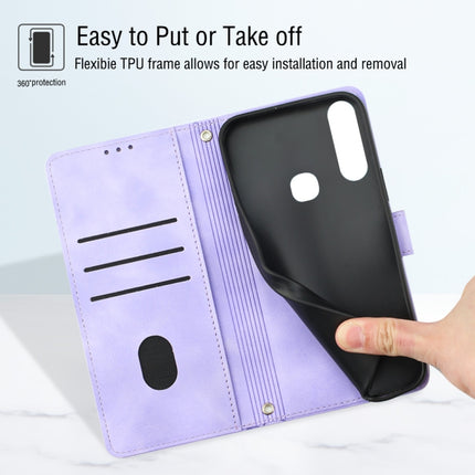 Skin-feel Embossed Leather Phone Case, For vivo Y17 / Y15 / Y12 / U10 / Y11 / Y3, For vivo Y21 2021 / Y33s / Y21s, For vivo Y51 2020 / Y31 2021 / Y51a / Y53s 4G, For vivo Y77 5G Global