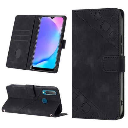 Skin-feel Embossed Leather Phone Case, For vivo Y17 / Y15 / Y12 / U10 / Y11 / Y3, For vivo Y21 2021 / Y33s / Y21s, For vivo Y51 2020 / Y31 2021 / Y51a / Y53s 4G, For vivo Y77 5G Global