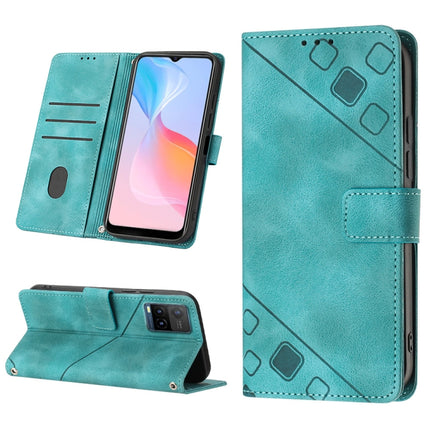 Skin-feel Embossed Leather Phone Case, For vivo Y17 / Y15 / Y12 / U10 / Y11 / Y3, For vivo Y21 2021 / Y33s / Y21s, For vivo Y51 2020 / Y31 2021 / Y51a / Y53s 4G, For vivo Y77 5G Global