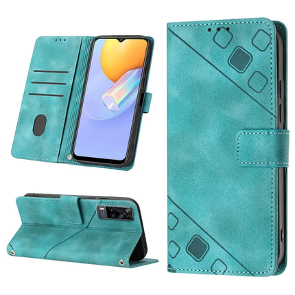 Skin-feel Embossed Leather Phone Case, For vivo Y17 / Y15 / Y12 / U10 / Y11 / Y3, For vivo Y21 2021 / Y33s / Y21s, For vivo Y51 2020 / Y31 2021 / Y51a / Y53s 4G, For vivo Y77 5G Global
