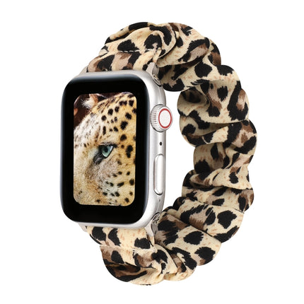 Cloth + Stainless Steel Hair Ring Watchband, For Apple Watch Series 8&7 41mm / SE 2&6&SE&5&4 40mm / 3&2&1 38mm, For Apple Watch Ultra 49mm / Series 8&7 45mm / SE 2&6&SE&5&4 44mm / 3&2&1 42mm                                                              ...