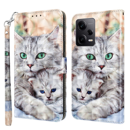 3D Painted Leather Phone Case, For Xiaomi Redmi Note 12 Pro 5G Global