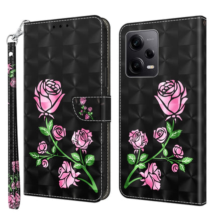 3D Painted Leather Phone Case, For Xiaomi Redmi Note 12 Pro 5G Global