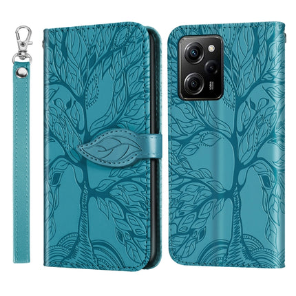 Life Tree Embossing Pattern Leather Phone Case, For Xiaomi Poco X5, For Xiaomi Poco X5 Pro