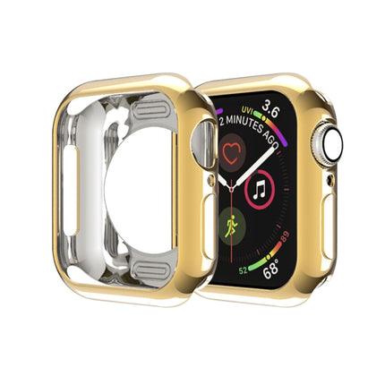 Plating TPU Round Hole Hollowing Protective Case, For Apple Watch Series 3 & 2 & 1 38mm, For Apple Watch Series 6 / 5 / 4 / SE 2025 / 2023 / 2022 44mm