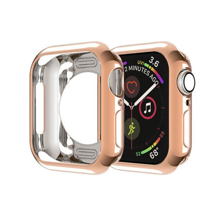 Plating TPU Round Hole Hollowing Protective Case, For Apple Watch Series 3 & 2 & 1 38mm, For Apple Watch Series 6 / 5 / 4 / SE 2025 / 2023 / 2022 44mm
