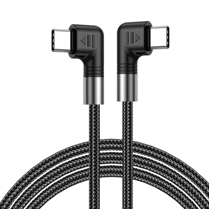 A9 100W USB-C/Type-C to USB-C/Type-C Double Elbow Data Cable, 0.5m, 1m, 2m, 3m