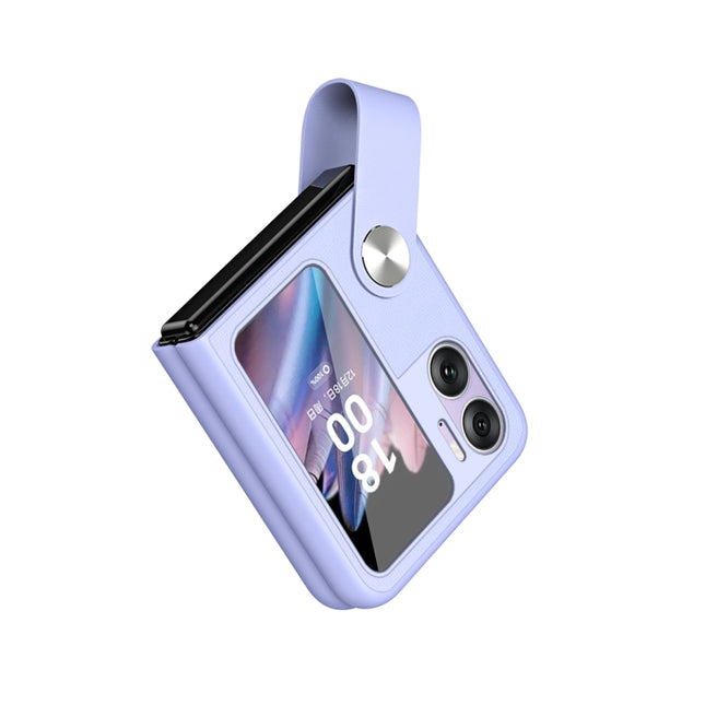 Hand Strap Type Leather Phone Case, For OPPO Find N2 Flip