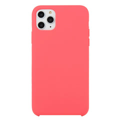 For iPhone 11 Solid Color Solid Silicone  Shockproof Case (Hibiscus Pink), For iPhone 11 Pro