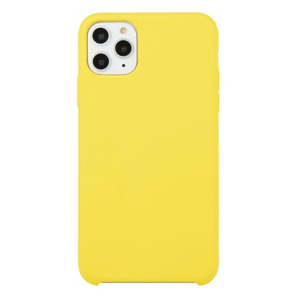 Für iPhone 11, einfarbige, stoßfeste Silikonhülle (Hibiskusrosa), für iPhone 11 Pro Max