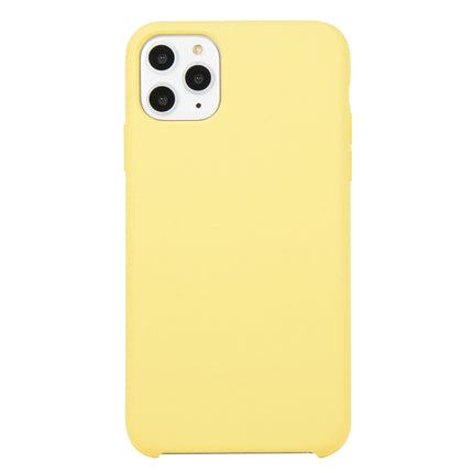 Für iPhone 11, einfarbige, stoßfeste Silikonhülle (Hibiskusrosa), für iPhone 11 Pro Max