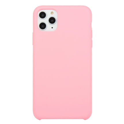 Für iPhone 11, einfarbige, stoßfeste Silikonhülle (Hibiskusrosa), für iPhone 11 Pro Max