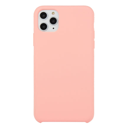 Für iPhone 11, einfarbige, stoßfeste Silikonhülle (Hibiskusrosa), für iPhone 11 Pro Max