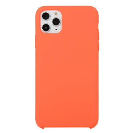 Für iPhone 11, einfarbige, stoßfeste Silikonhülle (Hibiskusrosa), für iPhone 11 Pro Max