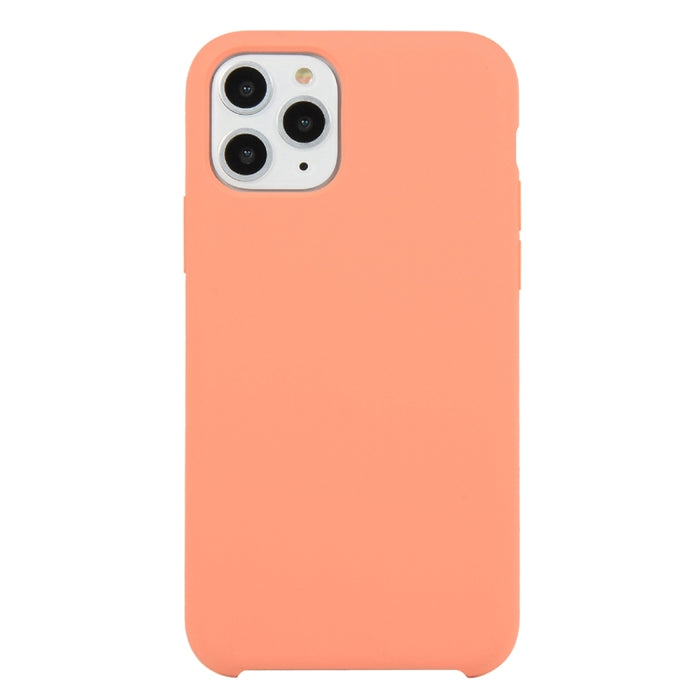 Für iPhone 11, einfarbige, stoßfeste Silikonhülle (Hibiskusrosa), für iPhone 11 Pro Max
