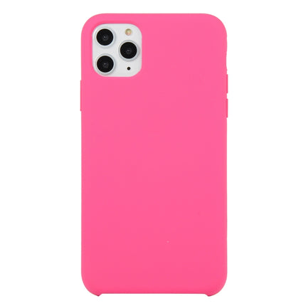 Für iPhone 11, einfarbige, stoßfeste Hülle aus massivem Silikon (Hibiskusrosa), für iPhone 11