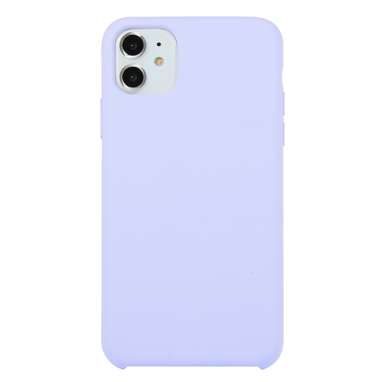 For iPhone 11 Solid Color Solid Silicone  Shockproof Case (Hibiscus Pink), For iPhone 11