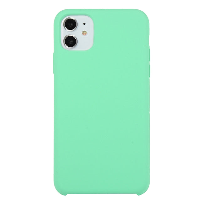 Für iPhone 11, einfarbige, stoßfeste Hülle aus massivem Silikon (Hibiskusrosa), für iPhone 11 Pro