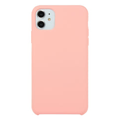 For iPhone 11 Solid Color Solid Silicone  Shockproof Case (Hibiscus Pink), For iPhone 11