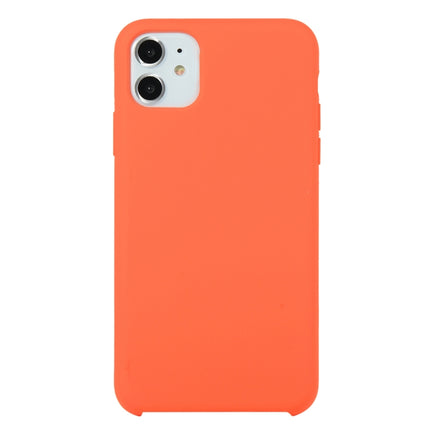 Für iPhone 11, einfarbige, stoßfeste Hülle aus massivem Silikon (Hibiskusrosa), für iPhone 11 Pro