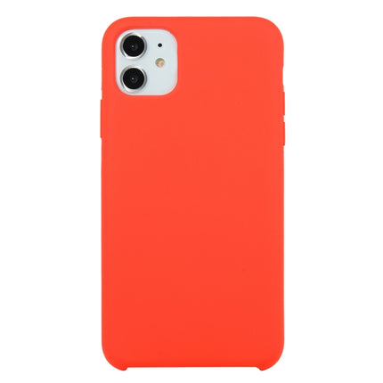 Für iPhone 11, einfarbige, stoßfeste Hülle aus massivem Silikon (Hibiskusrosa), für iPhone 11 Pro