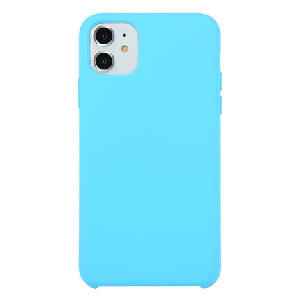 Für iPhone 11, einfarbige, stoßfeste Hülle aus massivem Silikon (Hibiskusrosa), für iPhone 11 Pro