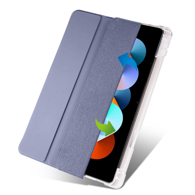 3-folding Transparent TPU Smart Leather Tablet Case with Pen slot, For Xiaomi Redmi Pad 10.61