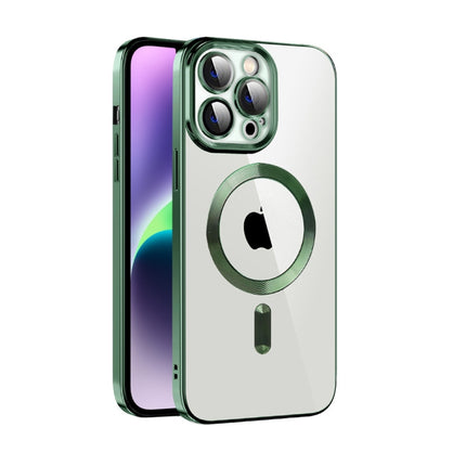 CD Texture Plating TPU MagSafe Phone Case with Lens Film, For iPhone 14, For iPhone 14 Plus, For iPhone 14 Pro