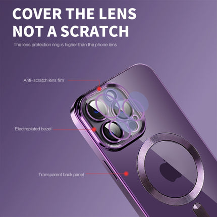 CD Texture Plating TPU MagSafe Phone Case with Lens Film, For iPhone 14, For iPhone 14 Plus, For iPhone 14 Pro