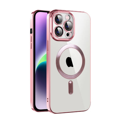 CD Texture Plating TPU MagSafe Phone Case with Lens Film, For iPhone 14, For iPhone 14 Plus, For iPhone 14 Pro