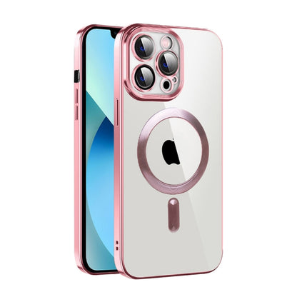 CD Texture Plating TPU MagSafe Phone Case with Lens Film, For iPhone 14 Pro Max, For iPhone 13, For iPhone 13 Pro