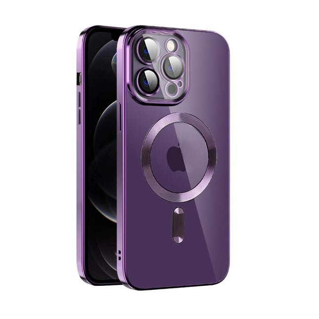CD Texture Plating TPU MagSafe Phone Case with Lens Film, For iPhone 12 Pro Max, For iPhone 11, For iPhone 11 Pro Max