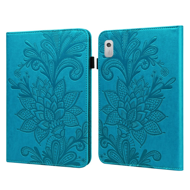 Lace Flower Embossing Pattern Leather Tablet Case, For Lenovo Tab M9