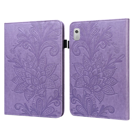 Lace Flower Embossing Pattern Leather Tablet Case, For Lenovo Tab M9