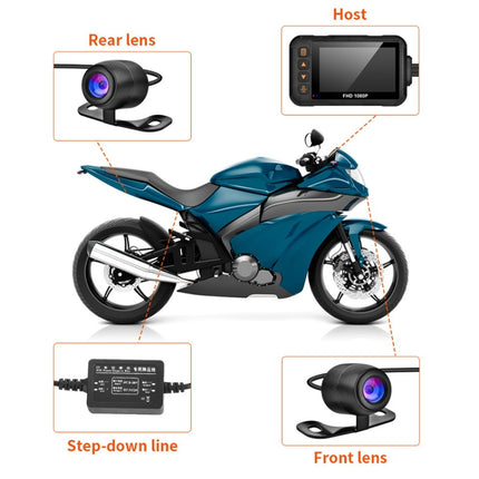 SE60 3.0 inch 1080P Waterproof HD Motorcycle DVR, Support TF Card / Cycling Video / Parking Monitoring