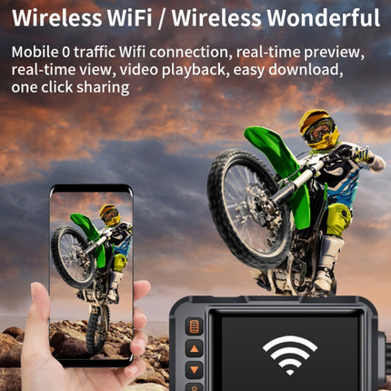 SE65 Dual 1080P Waterproof HD Motorcycle DVR, Support WiFi / GPS / Cycling Video, SE65