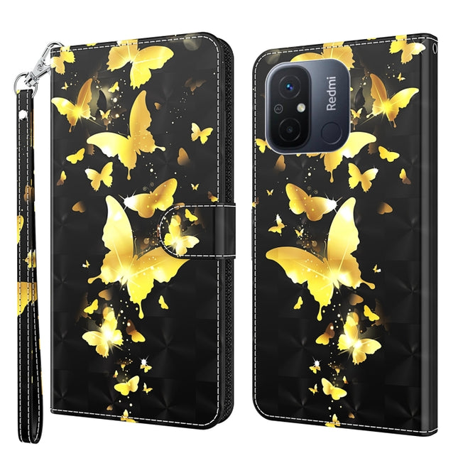 3D Painting Pattern Leather Phone Case, For Xiaomi Redmi 11A 4G, For Xiaomi Redmi Note 12 Pro 5G Global