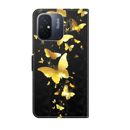 3D Painting Pattern Leather Phone Case, For Xiaomi Redmi 11A 4G, For Xiaomi Redmi Note 12 Pro 5G Global