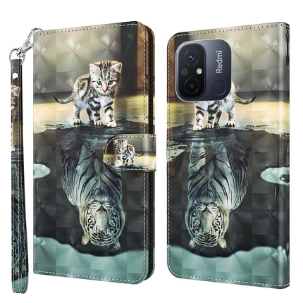 3D Painting Pattern Leather Phone Case, For Xiaomi Redmi 11A 4G, For Xiaomi Redmi Note 12 Pro 5G Global