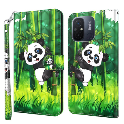 3D Painting Pattern Leather Phone Case, For Xiaomi Redmi 11A 4G, For Xiaomi Redmi Note 12 Pro 5G Global