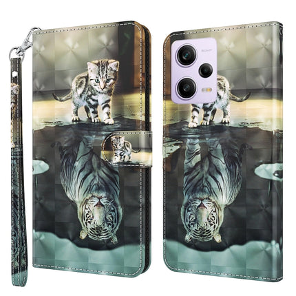 3D Painting Pattern Leather Phone Case, For Xiaomi Redmi 11A 4G, For Xiaomi Redmi Note 12 Pro 5G Global