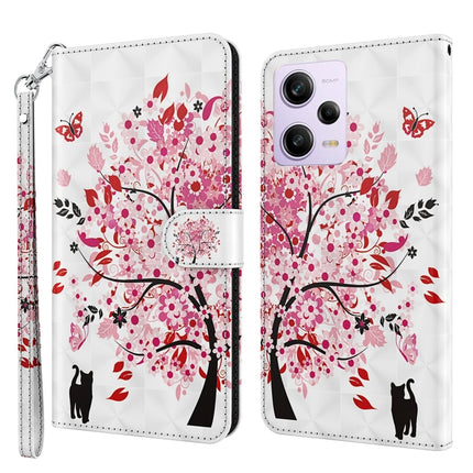 3D Painting Pattern Leather Phone Case, For Xiaomi Redmi 11A 4G, For Xiaomi Redmi Note 12 Pro 5G Global