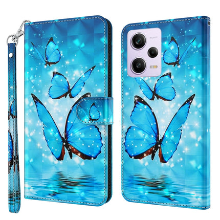3D Painting Pattern Leather Phone Case, For Xiaomi Redmi 11A 4G, For Xiaomi Redmi Note 12 Pro 5G Global