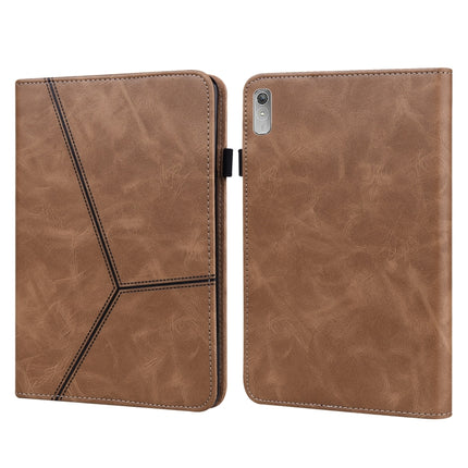 Embossed Striped Leather Tablet Case, For Lenovo Tab M8 4th Gen TB-300FU, For Lenovo Tab P11 Gen 2, For Lenovo Tab P11 Pro Gen 2