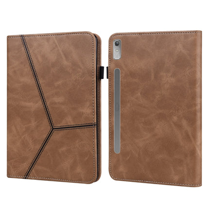 Embossed Striped Leather Tablet Case, For Lenovo Tab M8 4th Gen TB-300FU, For Lenovo Tab P11 Gen 2, For Lenovo Tab P11 Pro Gen 2