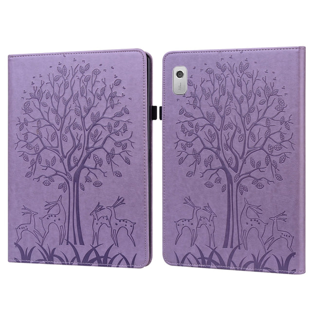 Tree & Deer Pattern Embossed Leather Tablet Case, For Lenovo Tab M8 4th Gen TB-300FU, For Lenovo Tab P11 Gen 2, For Lenovo Tab P11 Pro Gen 2, For Huawei MatePad SE 10.4 2022