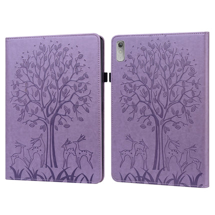 Tree & Deer Pattern Embossed Leather Tablet Case, For Lenovo Tab M8 4th Gen TB-300FU, For Lenovo Tab P11 Gen 2, For Lenovo Tab P11 Pro Gen 2, For Huawei MatePad SE 10.4 2022