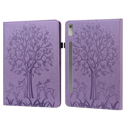 Tree & Deer Pattern Embossed Leather Tablet Case, For Lenovo Tab M8 4th Gen TB-300FU, For Lenovo Tab P11 Gen 2, For Lenovo Tab P11 Pro Gen 2, For Huawei MatePad SE 10.4 2022