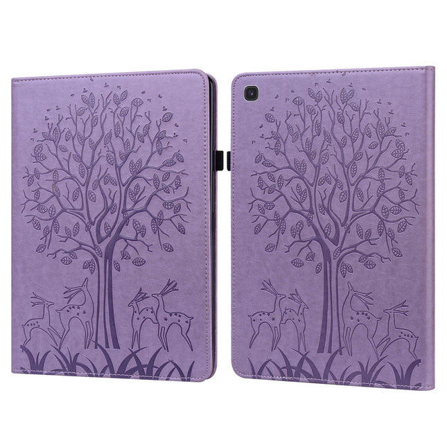 Tree & Deer Pattern Embossed Leather Tablet Case, For Samsung Galaxy Tab S5e, For Samsung Galaxy Tab A 9.7 T550 / T555