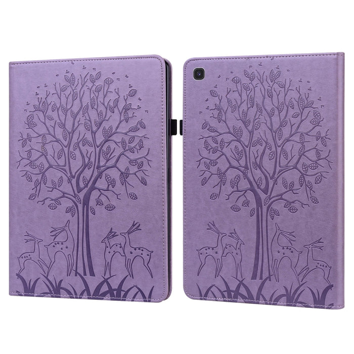 Tree & Deer Pattern Embossed Leather Tablet Case, For Samsung Galaxy Tab S5e, For Samsung Galaxy Tab A 9.7 T550 / T555